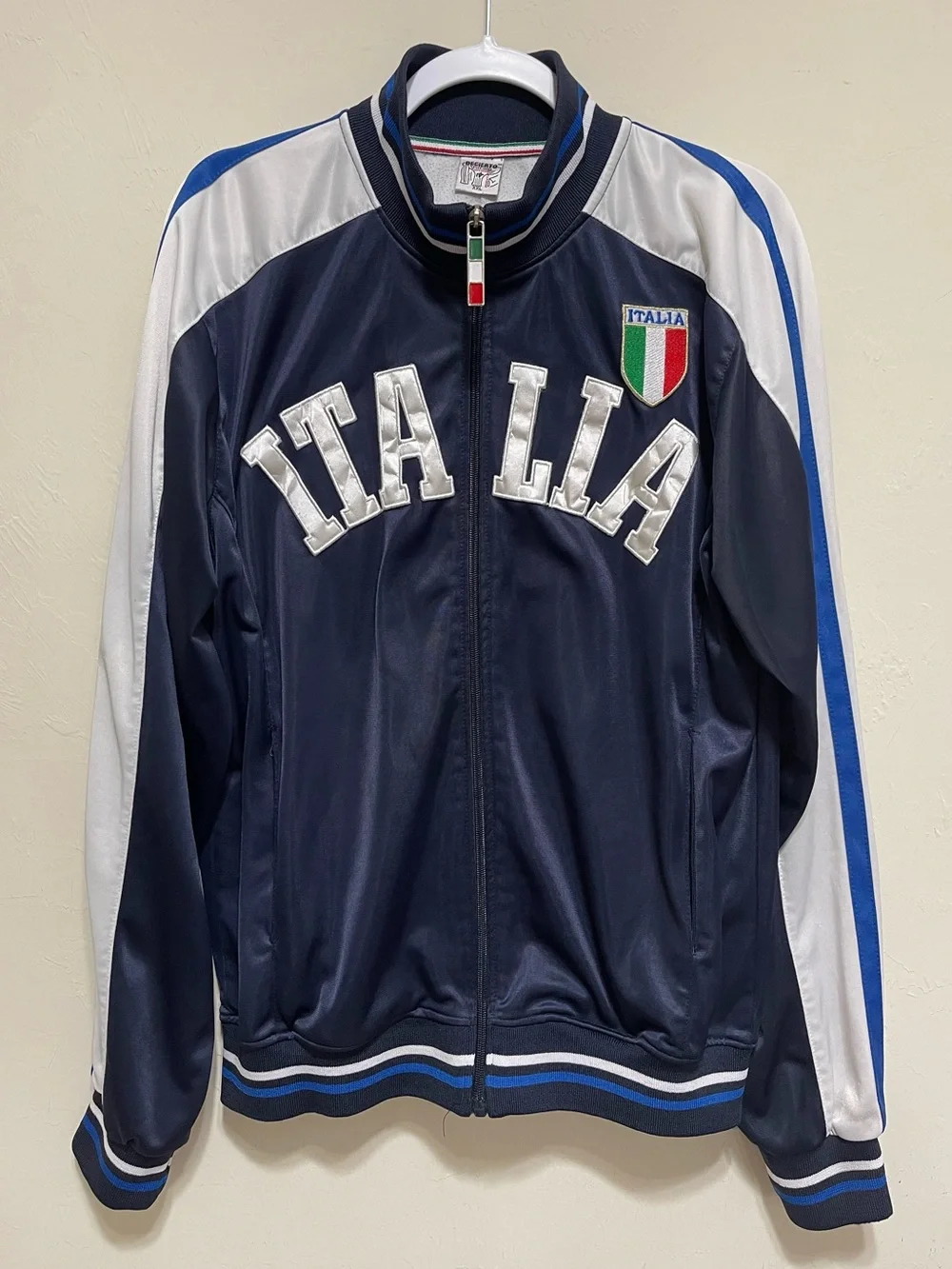 ITALIA Desierto Track Jacket Zip Up Soccer Futbol Crest Logo 90s Y2K Men XXL